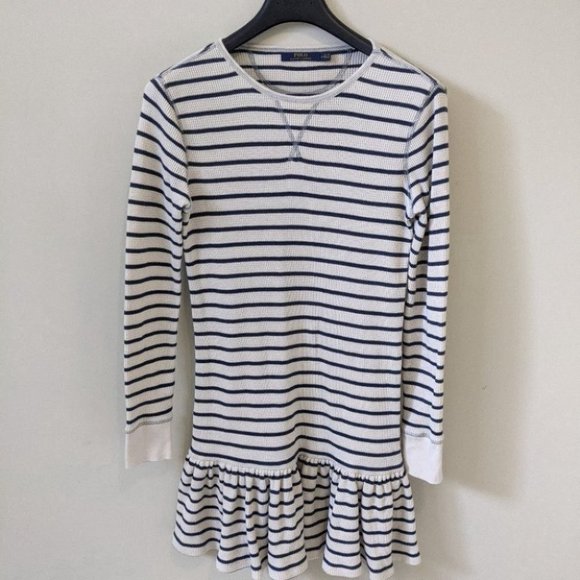 Polo Ralph Lauren Striped Cotton  Sweater Dress L T Shirt Dress Nautical - Picture 3 of 8